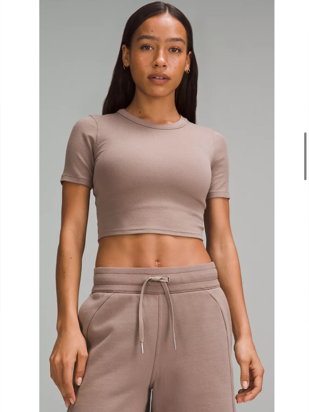 Hold Tight Straight-Hem Cropped T-Shirt